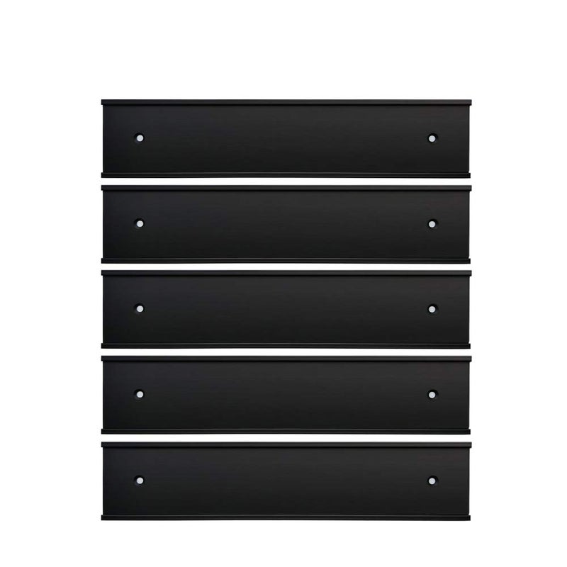 Icomecn Nameplate Holder Wall or Door 5Pack Black 2â€œ Ã— 8â€ - Image 1